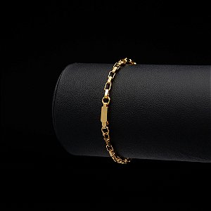 Pulseira Tijolinho (5 mm) - Fecho Gaveta - 22 cm