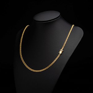 Corrente Lacraia (5 mm) - Fecho Duplo - 70 cm