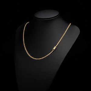 Corrente Grumet (3 mm) - Fecho Gaveta Duplo - 60 cm