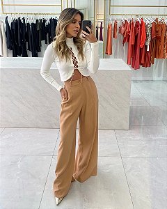 Calça Wide Leg Alfaiataria