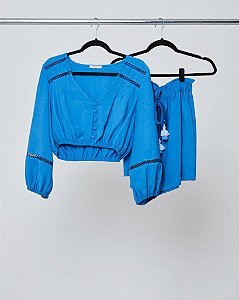 Blusa Viscose Com Renda