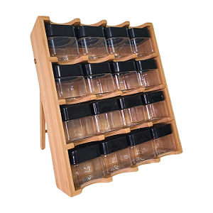Porta Temperos Bambu (16 Peças)