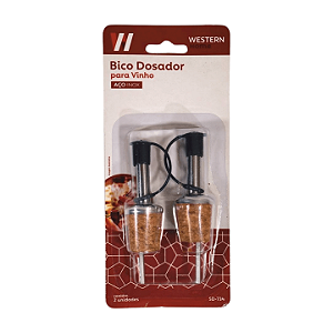 Bico Dosador Garrafa Vinho - 2 Unid