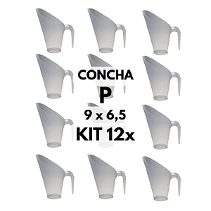 KIT 12x Concha Plástica Medidora P 100ml