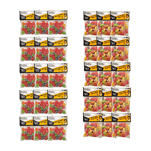 Kit Guloseimas: Bala de Goma Sino 70g X 15 + Bala de Goma Minhoca Ácida 70g X 15