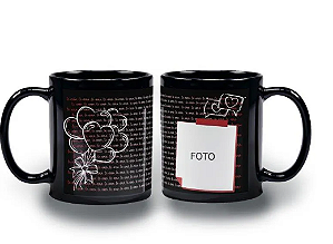 Caneca Toda Preta Com foto