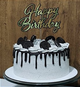 TOPO BOLO DOURADO + PRETO