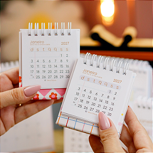 Mini calendário de Mesa - coleção fofa