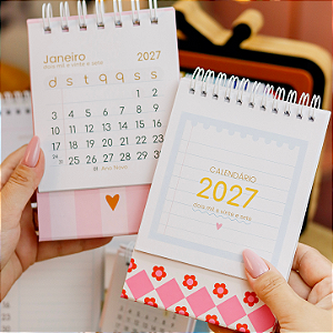 Calendário de mesa Medio A6 Vertical - Coleção Fofa