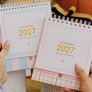 Calendário de mesa Grande 15x15 - Coleção Fofa
