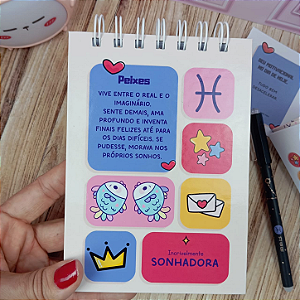 Bloco Signos com caneta apagável