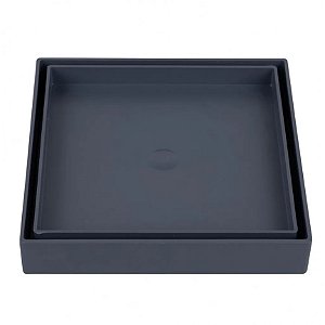 Ralo Oculto Astra 10x10cm Cinza
