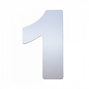 Número 1 Residencial em ACM modelo Aço Escovado 125mm