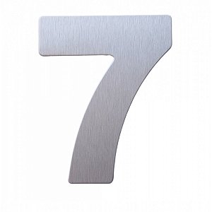 Número 7 Residencial em ACM modelo Aço Escovado 125mm
