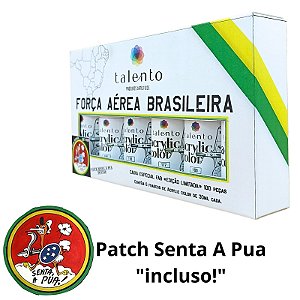 SET FORÇA AEREA BRASILEIRA (FAB)-6 CORES DE ACRYLIC COLOR-30ML CADA - UND