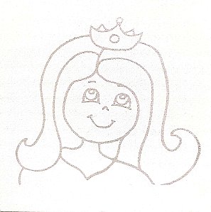 Tela Riscada-Princesa-17x17 cm