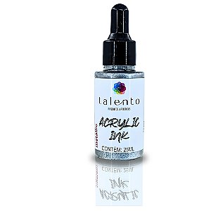 ACRYLIC INK TALENTO 25ML PRATA UND