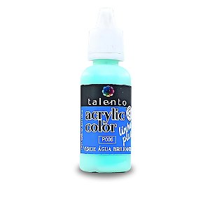 ACRYLIC COLOR P006 -VERDE ÁGUA BRILHANTE- LINHA PLUS-20ML UND