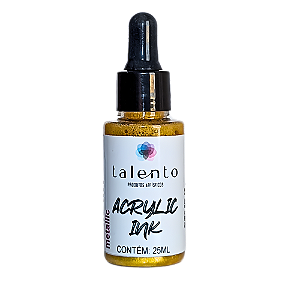 ACRYLIC INK TALENTO 25ML OURO SOLAR UND