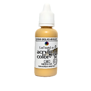 ACRYLIC COLOR METALLIC 430 OURO SOLAR-BULLET 20ML UND