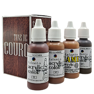 Kit Tons de Couro 4 cores - Acrylic Color 20ml