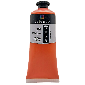 Tinta Acrílica para tela 100ml 591 Vermilion - und