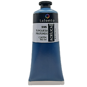 Tinta Acrílica para tela 100ml 595 Turquesa Profundo - und