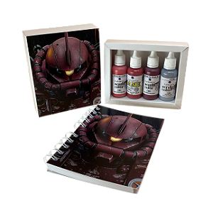 Kit 03 Mecha Vermelho - 4 ITENS - UND + Caderno 11X15cm - und
