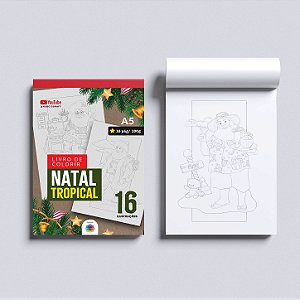 PRE VENDA Livro de Colorir Marcio Graff - A5 - Natal Tropical - 16 páginas - und
