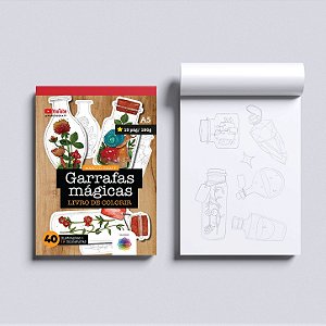 PRE VENDA Livro de Colorir Marcio Graff - A5 - Garrafas Mágicas - 13 páginas - und