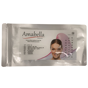 Fio De PDO Cônico SZ 18G 100X185 (W) USP 0 (Blister Com 4 Unidades) - Amabella