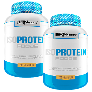 KIT 2x Whey Protein Isoprotein Foods 2kg - BRN Foods