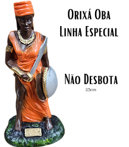 Orixá Oba Escultura/imagem Em Gesso 23cm