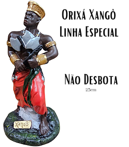 Orixá Xangô Escultura/imagem Em Gesso 23cm