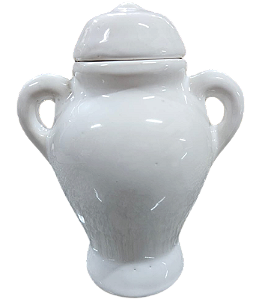 Quartinha Orixás Branco C/ Asa 11 Cm Louça Umbanda - Unidade