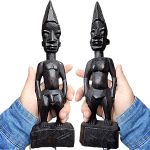 Estatua Orixá - Imagem - Casal De Ibeji - Africana Feita A Mão