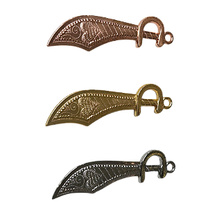 Mini Alfanje Iba Pingente - Dourado Prata Ou Cobre