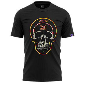 Camiseta tradicional Raving Skull One (Cor Preto)