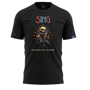 Camiseta tradicional Raving Skull Music (Cor Preto)