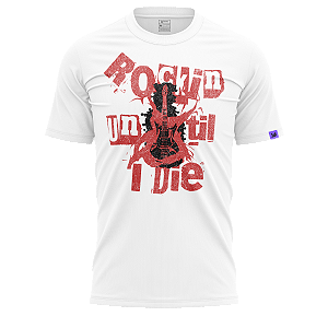 Camiseta Casual Rockin' (Cor Branco)