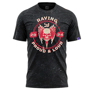 Camiseta Raving Skull Proud (Marmorizado)