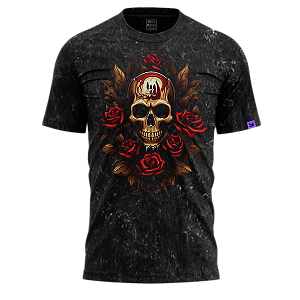 Camiseta Raving Skull Gold (marmorizado)