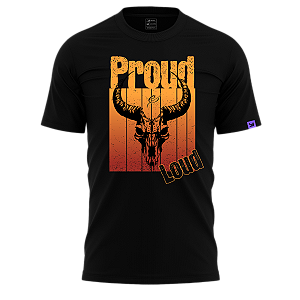 Camiseta Raving Skull Ox (preto)