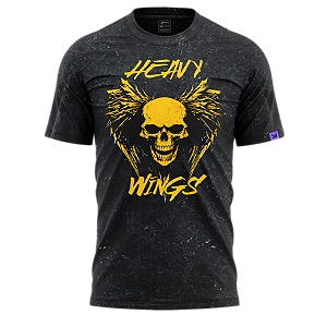 Camiseta Raving Skull Wings (marmorizado)