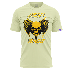 Camiseta Raving Skull Wings (Off-white)
