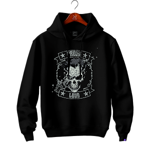 Moletom com capuz e bolsos laterais Raving Skull James