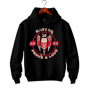 Moletom com capuz e bolsos laterais Raving Skull Proud