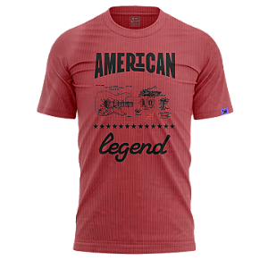 Camiseta Casual Legend (Estonado vermelho)