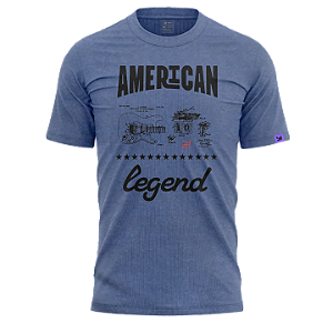 Camiseta Casual Legend (Estonado azul)