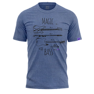Camiseta Casual Magic Bass (Estonado azul)